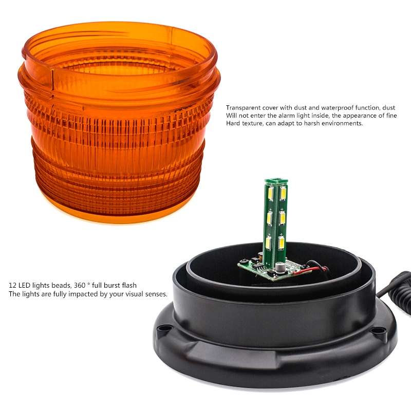 School Bus Engineering Vehicle Safety Warning Light Rear-end Collision Yellow Signal Lamp (Blue Ligh