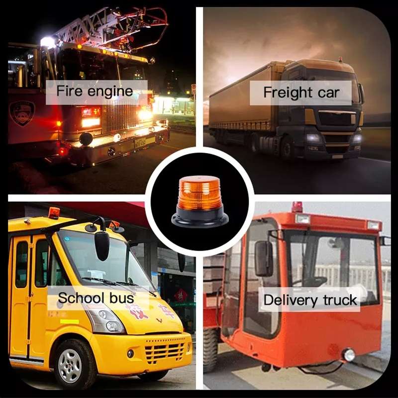 School Bus Engineering Vehicle Safety Warning Light Rear-end Collision Yellow Signal Lamp (Blue Ligh