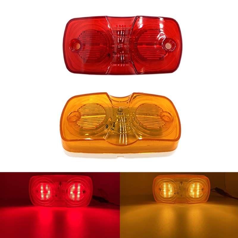 2pcs MK-106 Truck 12LEDs Side Marker Light (Red Light)