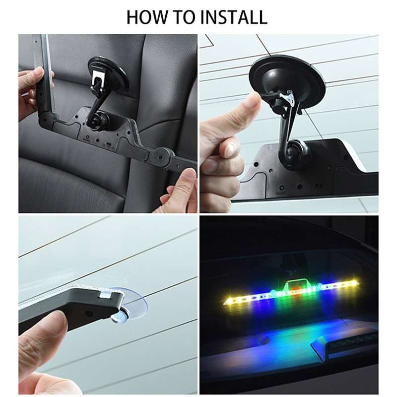 Car Triangular Light Warning Sign Solar Charging Strobe Emergency Ranger Light (Colorful Light)