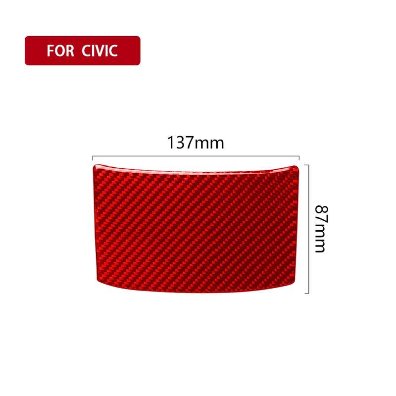 Car Carbon Fiber Rear Debris Cover Decorative Sticker for Honda Tenth Generation Civic 2016-2019, Le