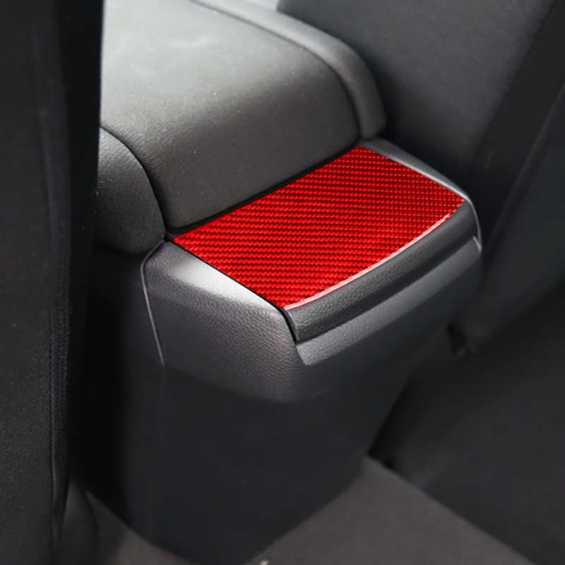 Car Carbon Fiber Rear Debris Cover Decorative Sticker for Honda Tenth Generation Civic 2016-2019, Le