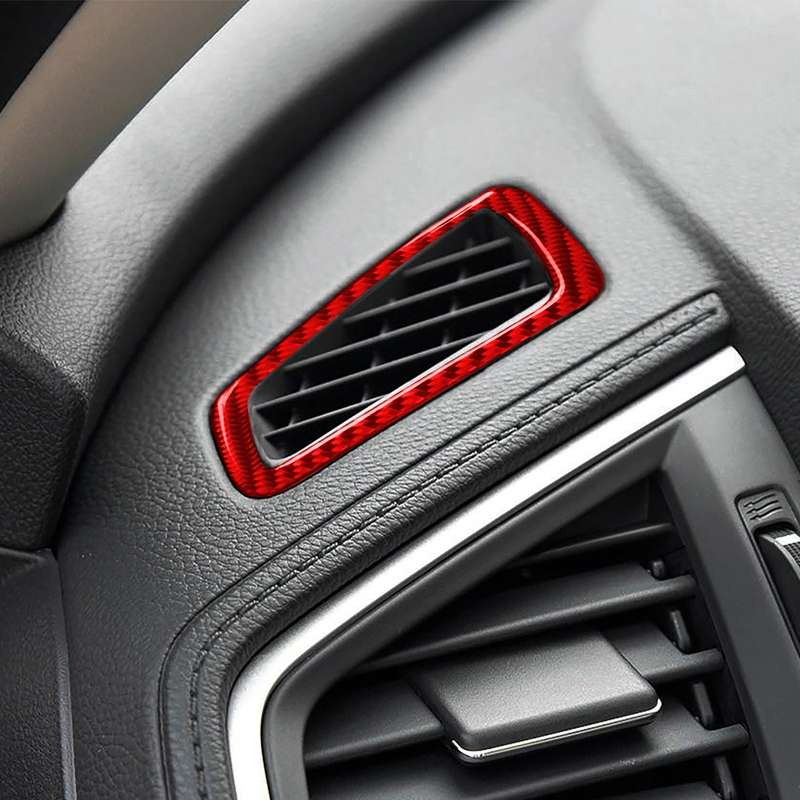 Car Carbon Fiber Dashboard Air Outlet Decorative Sticker for Honda Tenth Generation Civic 2016-2019,