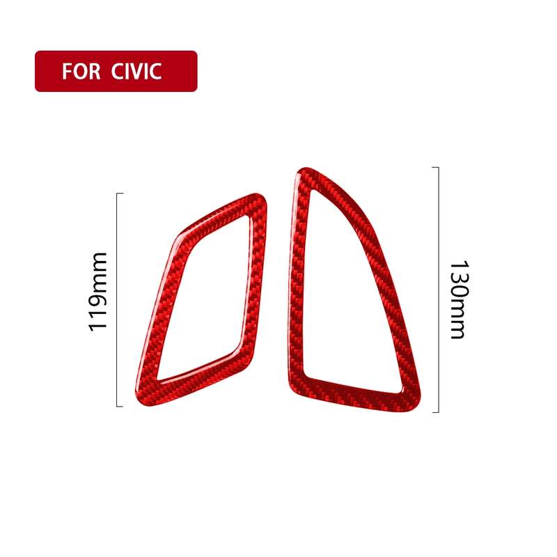 Car Carbon Fiber Dashboard Air Outlet Decorative Sticker for Honda Tenth Generation Civic 2016-2019,