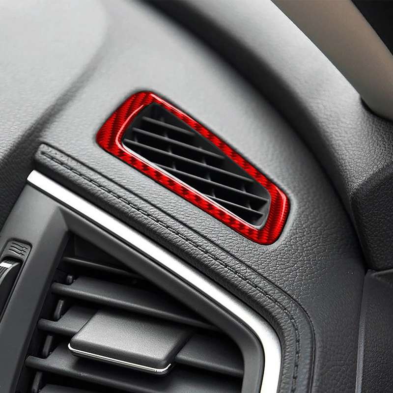 Car Carbon Fiber Dashboard Air Outlet Decorative Sticker for Honda Tenth Generation Civic 2016-2019,