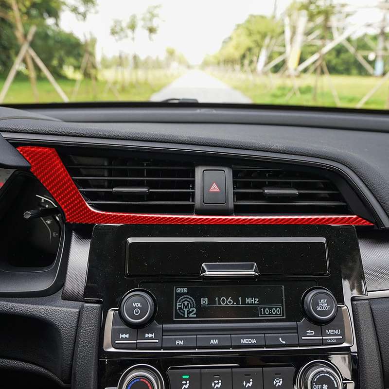 Car Carbon Fiber Below the Central Control Air Outlet Decorative Sticker for Honda Tenth Generation