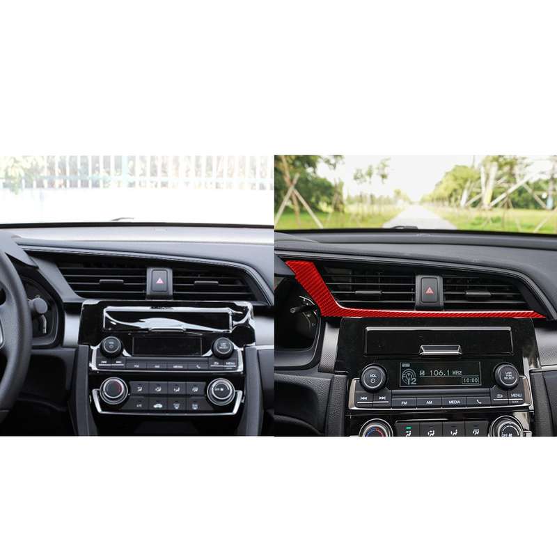 Car Carbon Fiber Below the Central Control Air Outlet Decorative Sticker for Honda Tenth Generation