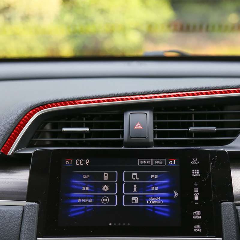 Car Carbon Fiber Above the Central Control Air Outlet Decorative Sticker for Honda Tenth Generation