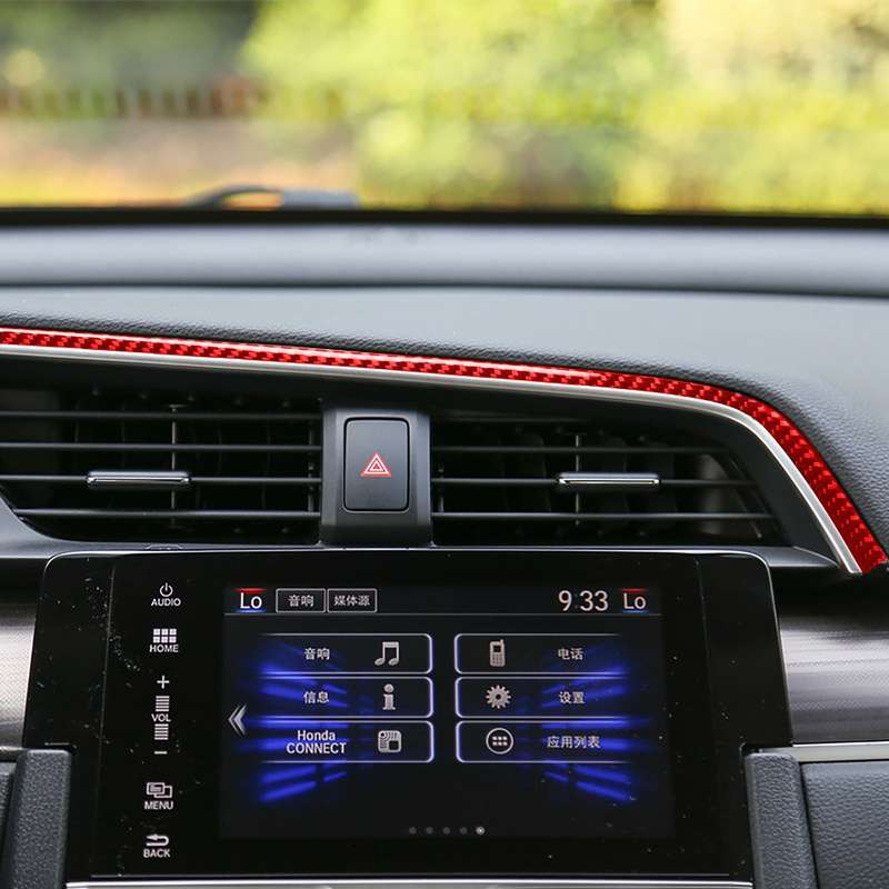 Car Carbon Fiber Above the Central Control Air Outlet Decorative Sticker for Honda Tenth Generation