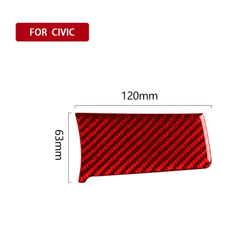 Car Carbon Fiber Central Control Left Decorative Sticker for Honda Tenth Generation Civic 2016-2019,