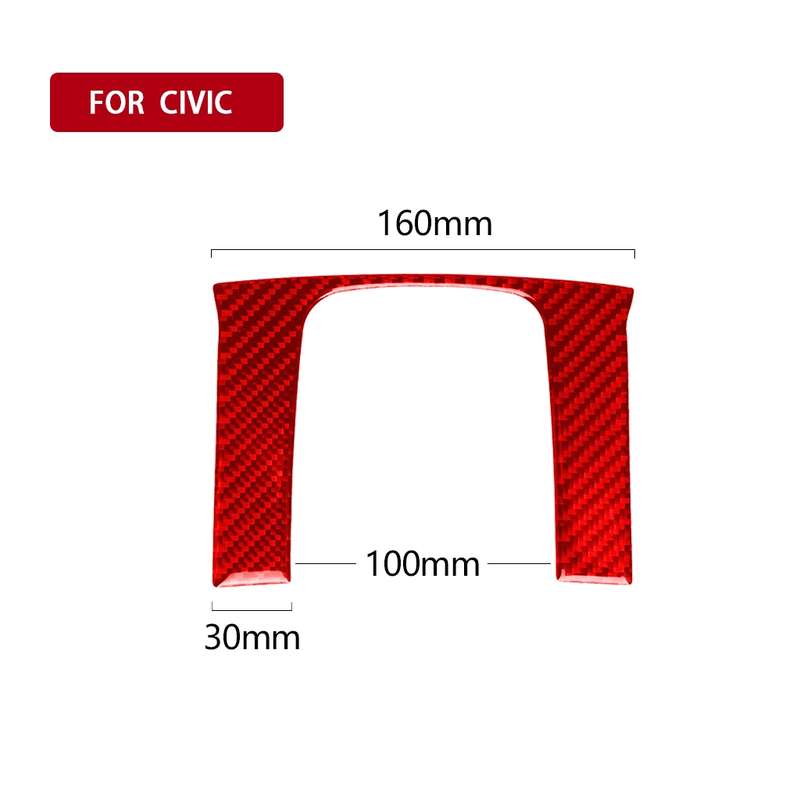Car Carbon Fiber Gear Decorative Sticker for Honda Tenth Generation Civic 2016-2019, Left and Right