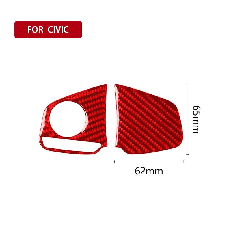 Car Carbon Fiber Steering Wheel Button Low Configuration Decorative Sticker for Honda Tenth Generati