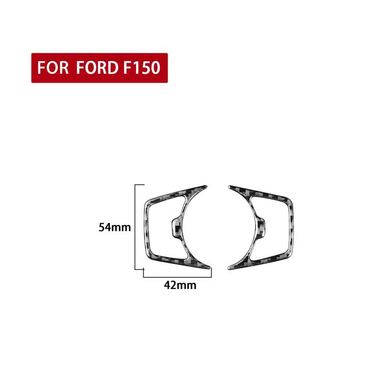 Car Carbon Fiber Headlight Switch Decorative Sticker for Ford F150 2017-2020, Left and Right Drive U