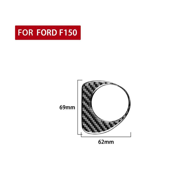 Car Carbon Fiber Ignition Switch Decorative Sticker for Ford F150 2017-2020, Left and Right Drive Un