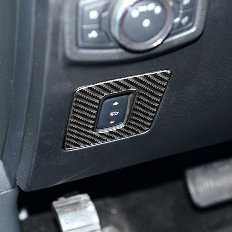 Car Carbon Fiber Throttle Brake Adjust Decorative Sticker for Ford F150 2017-2020, Left and Right Dr