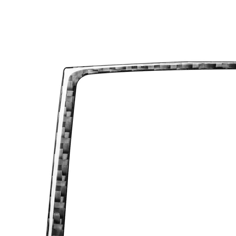 Car Carbon Fiber Rear Water Cup Holder Frame Decorative Sticker for Ford F150 2017-2020, Left and Ri