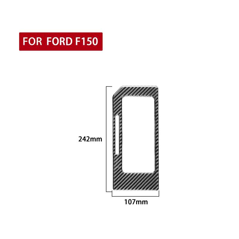 Car Carbon Fiber Gear Panel B Decorative Sticker for Ford F150 2017-2020, Left Drive