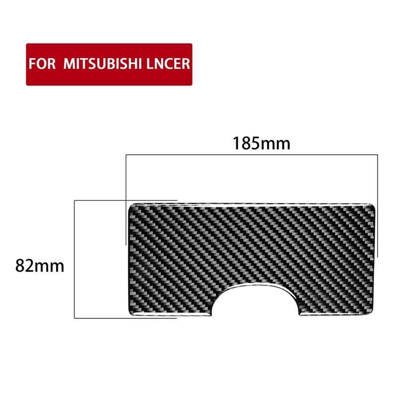 Car Carbon Fiber Cup Holder Decorative Sticker for Mitsubishi Lancer-ex / EVO / Fortis 9-10th Genera