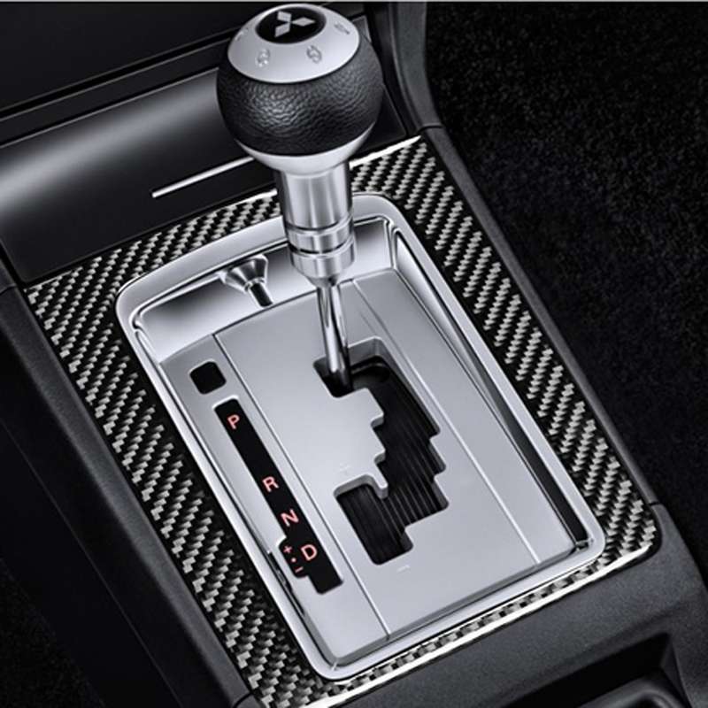 Car Carbon Fiber Gear Position Decorative Sticker for Mitsubishi Lancer-ex / EVO / Fortis 9-10th Gen