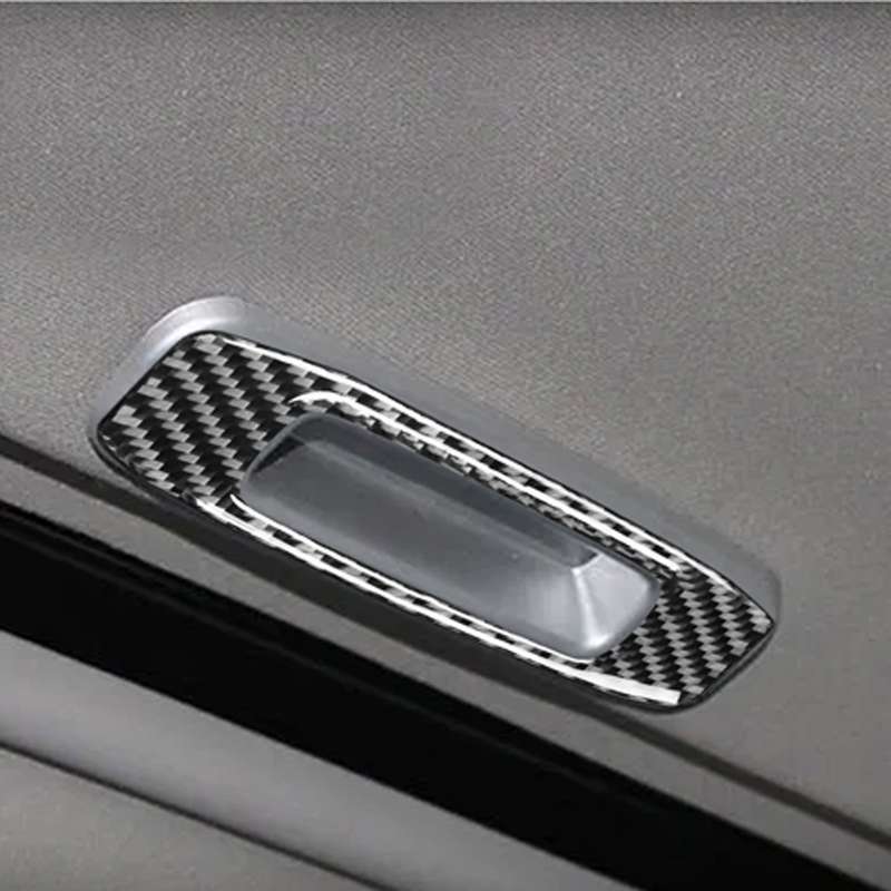 Car Carbon Fiber Skylight Handle Decorative Sticker for Mitsubishi Lancer EVO (DE/ES) 2008-2015, Lef