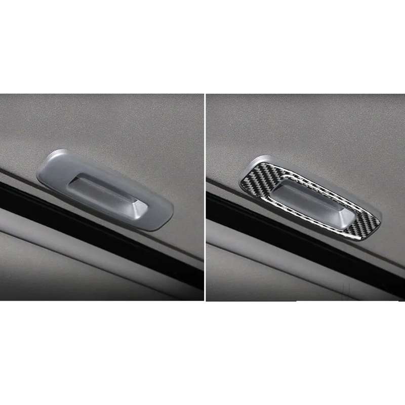 Car Carbon Fiber Skylight Handle Decorative Sticker for Mitsubishi Lancer EVO (DE/ES) 2008-2015, Lef