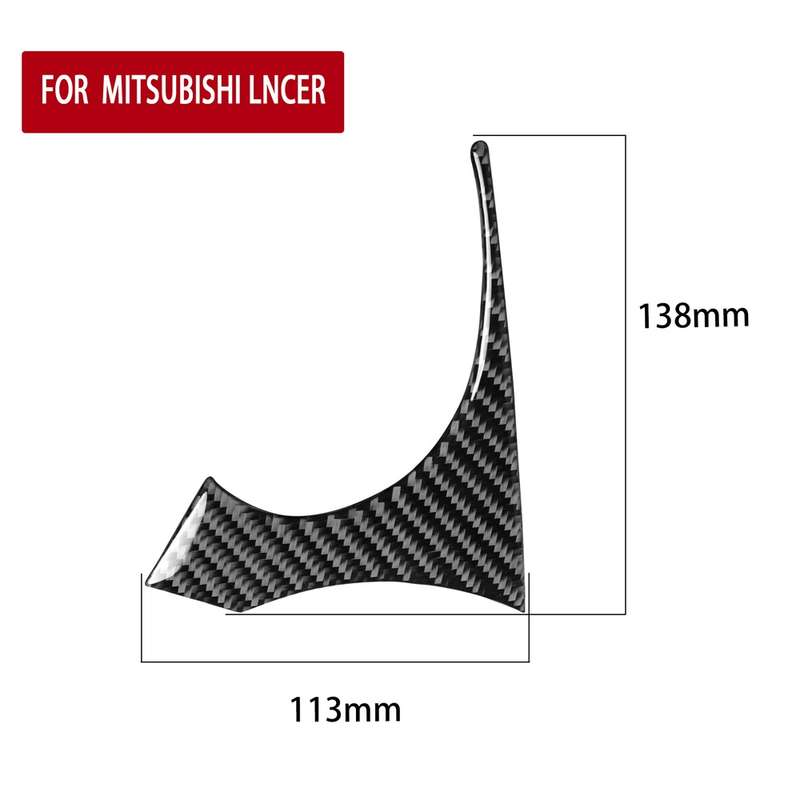 Car Carbon Fiber Right Speedometer Decorative Sticker for Mitsubishi Lancer EVO 2008-2016, Left Driv