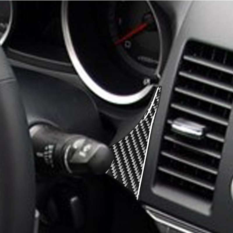 Car Carbon Fiber Right Speedometer Decorative Sticker for Mitsubishi Lancer EVO 2008-2016, Left Driv