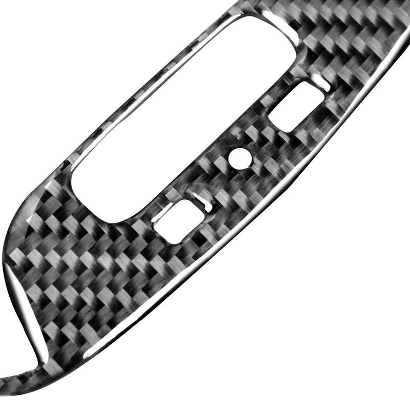 Car Carbon Fiber Rear Roof Reading Light Decorative Sticker for Mitsubishi Lancer EVO 2008-2015, Lef