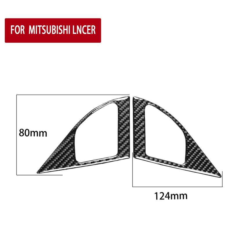 2 PCS Car Carbon Fiber Left and Right Speakers Decorative Sticker for Mitsubishi Lancer EVO (Only DE