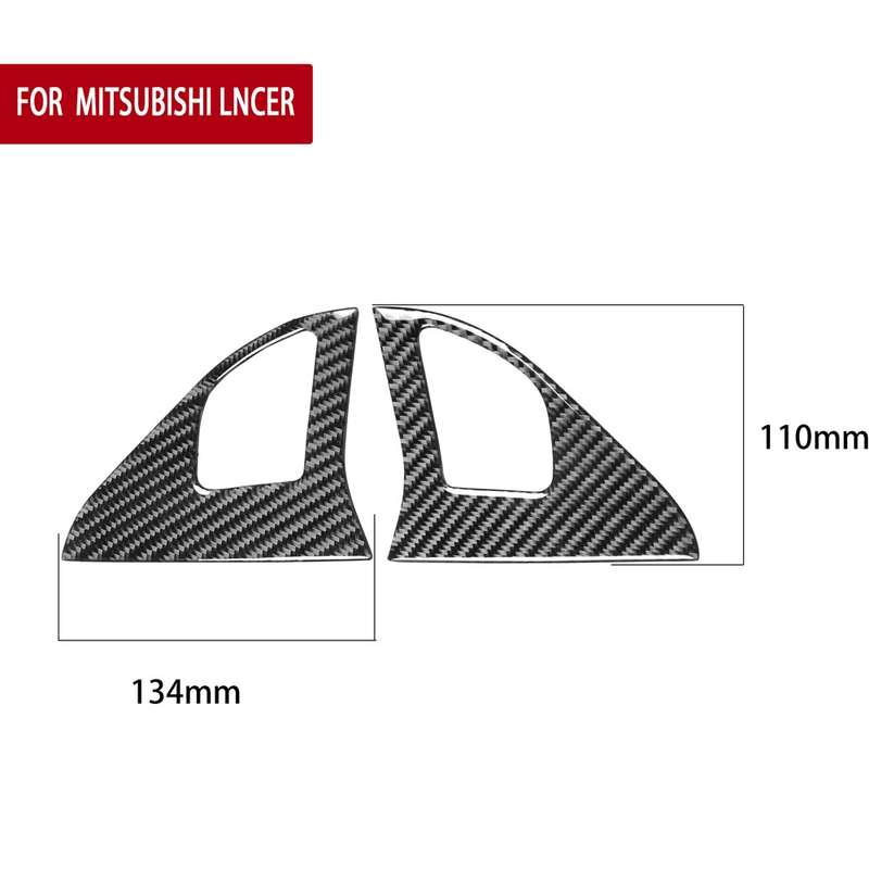 2 PCS Car Carbon Fiber Left and Right Speakers Decorative Sticker for Mitsubishi Lancer EVO (Only GT