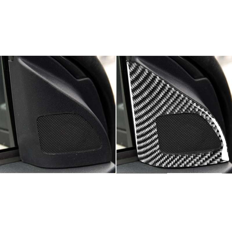 2 PCS Car Carbon Fiber Left and Right Speakers Decorative Sticker for Mitsubishi Lancer EVO (Only GT