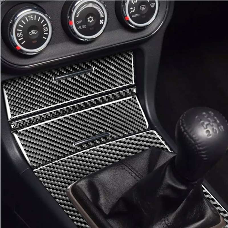 Car Carbon Fiber Storage + Gear Decorative Sticker for Mitsubishi Lancer EVO (Only GT / GTS) 2010-20