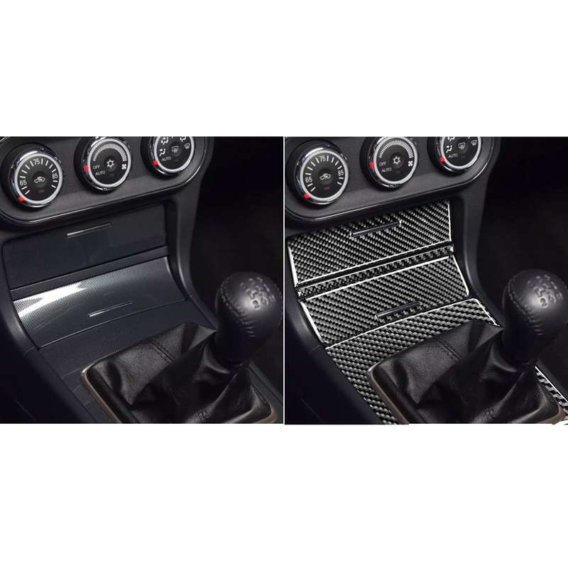 Car Carbon Fiber Storage + Gear Decorative Sticker for Mitsubishi Lancer EVO (Only GT / GTS) 2010-20
