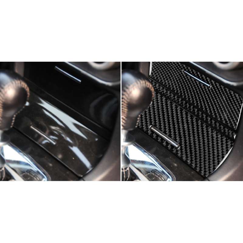 3 PCS Car Carbon Fiber Storage Box Decorative Sticker for Mitsubishi Lancer EVO (Only GT / GTS) 2010