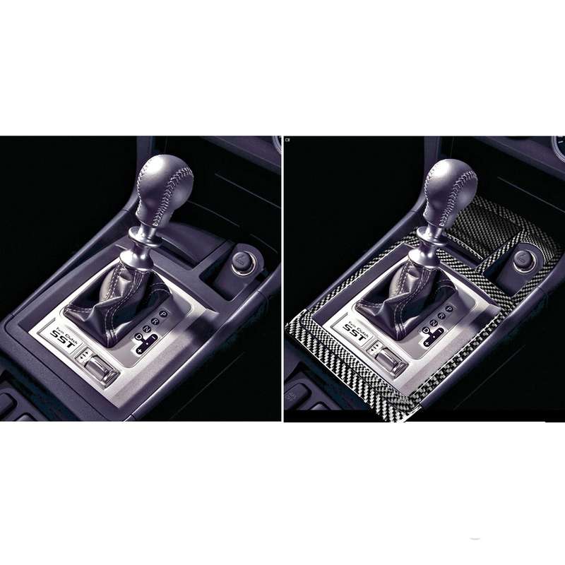 6 PCS Car Carbon Fiber Ashtray + Gear Position Decorative Sticker for Mitsubishi Lancer EVO (Only GT
