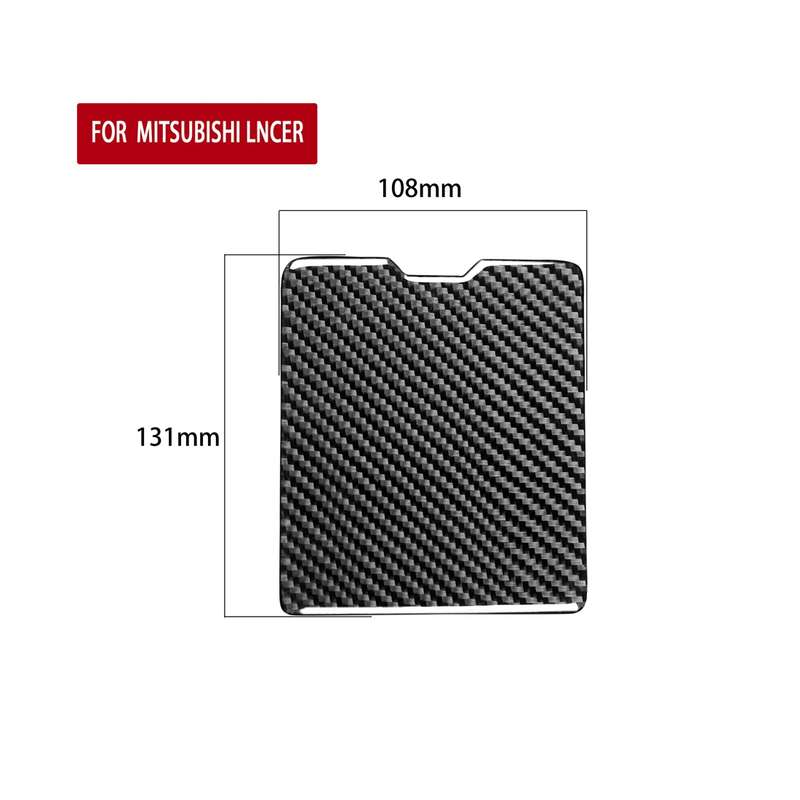 Car Carbon Fiber Driver Storage Box Decorative Sticker for Mitsubishi Lancer EVO 2008-2015, Left and