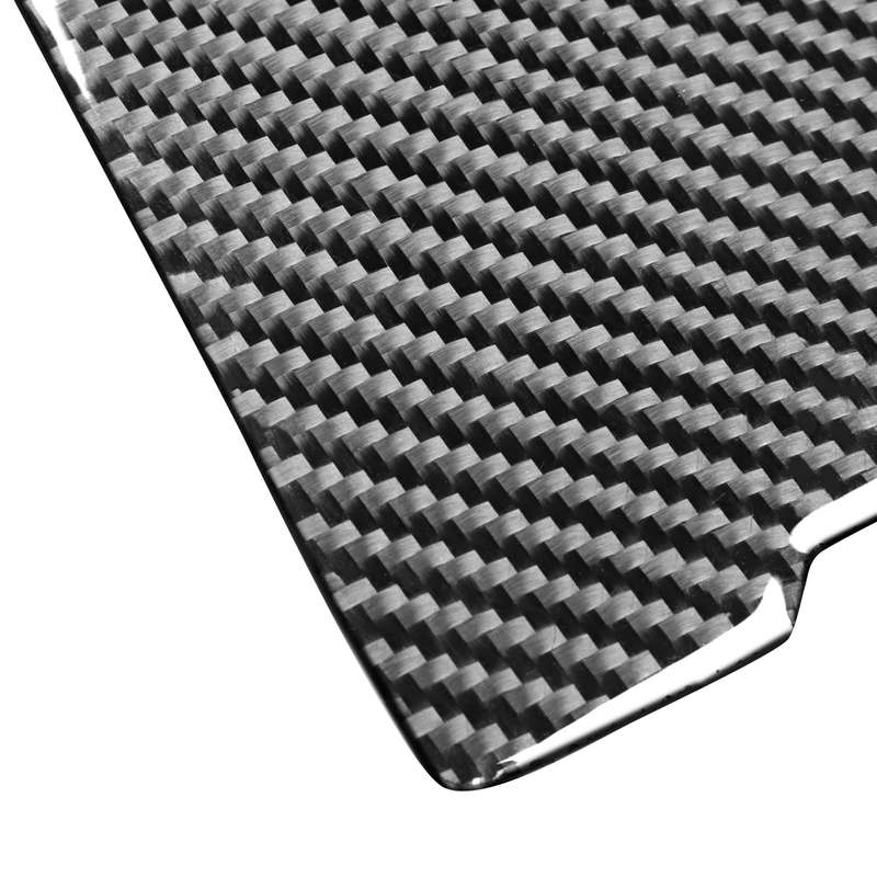 Car Carbon Fiber Driver Storage Box Decorative Sticker for Mitsubishi Lancer EVO 2008-2015, Left and