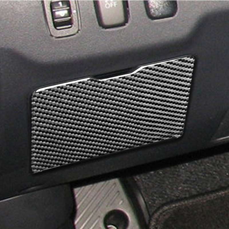 Car Carbon Fiber Driver Storage Box Decorative Sticker for Mitsubishi Lancer EVO 2008-2015, Left and