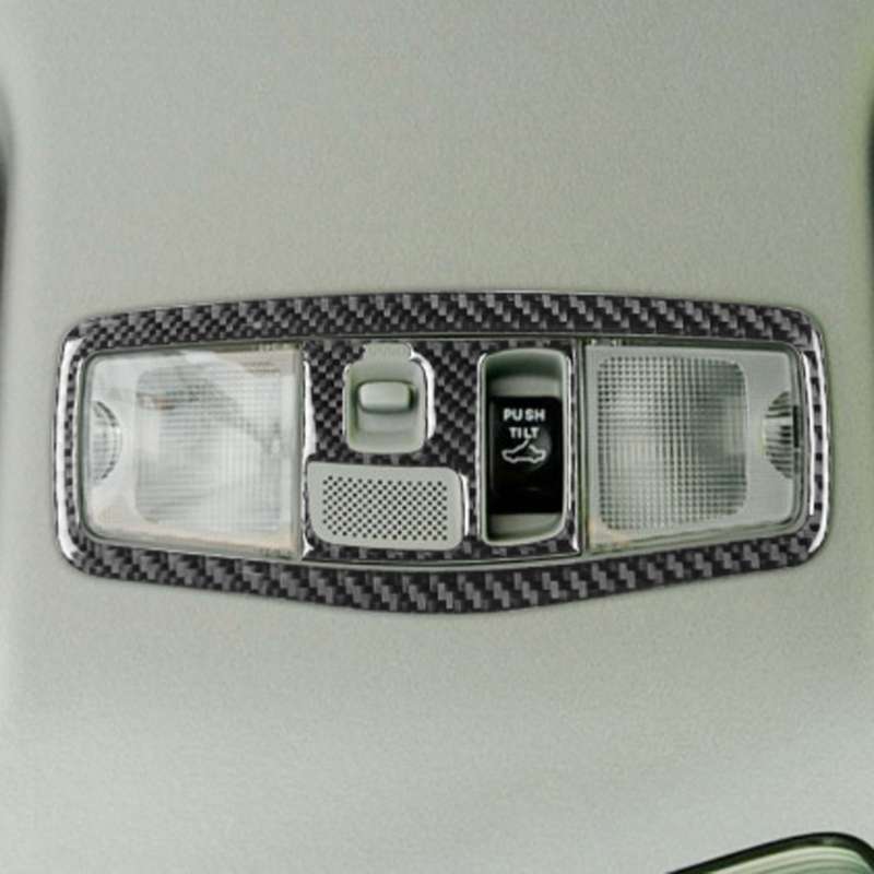 Car Carbon Fiber Roof Front Reading Light with Sunroof Decorative Sticker for Mitsubishi Lancer EVO