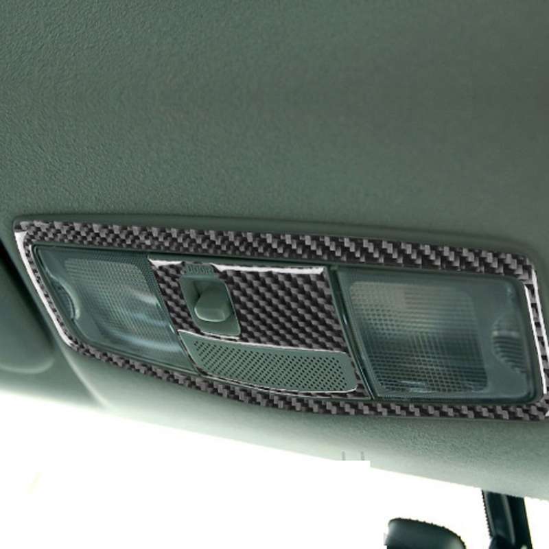 Car Carbon Fiber Roof Front Reading Light without Sunroof Decorative Sticker for Mitsubishi Lancer E