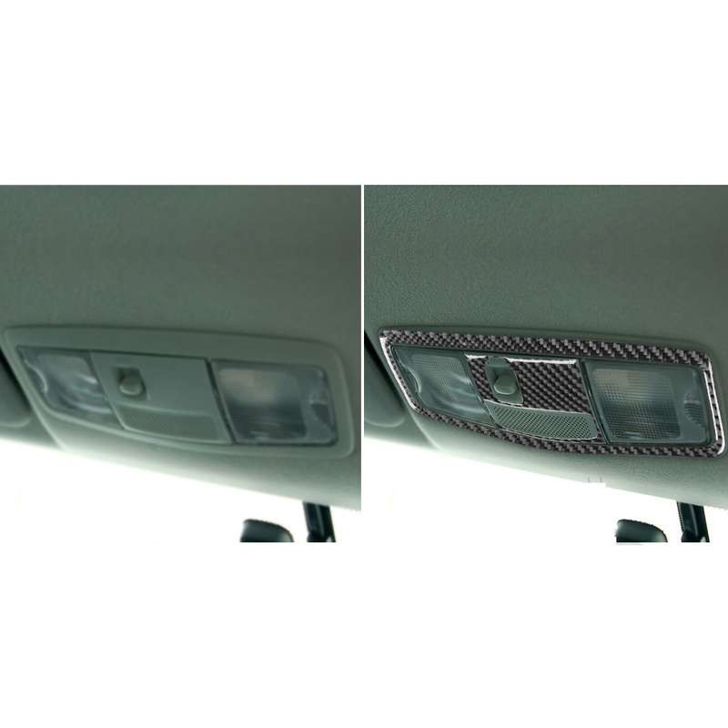 Car Carbon Fiber Roof Front Reading Light without Sunroof Decorative Sticker for Mitsubishi Lancer E