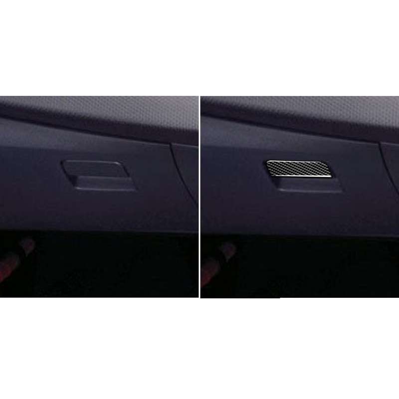 Car Carbon Fiber Passenger Side Storage Box Decorative Sticker for Mitsubishi Lancer EVO 2008-2015,