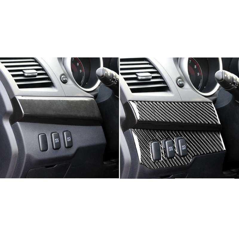 3 PCS Car Carbon Fiber Driver Light + Dashboard Decorative Sticker for Mitsubishi Lancer EVO 2008-20