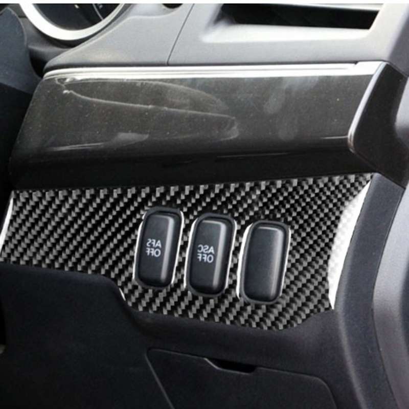 Car Carbon Fiber Dimming Control Panel Decorative Sticker for Mitsubishi Lancer EVO 2008-2015, Right