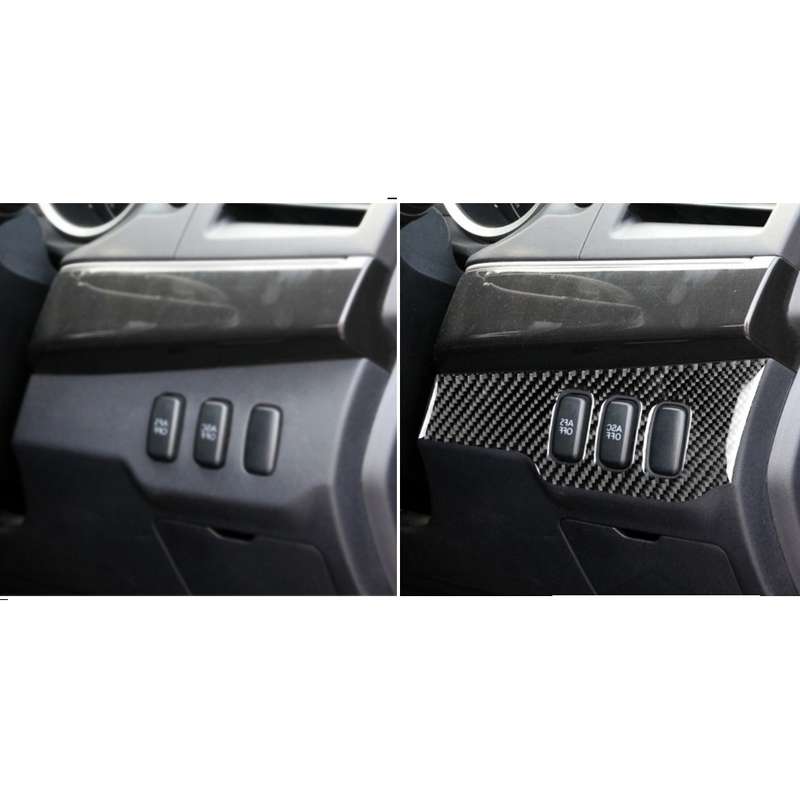 Car Carbon Fiber Dimming Control Panel Decorative Sticker for Mitsubishi Lancer EVO 2008-2015, Right