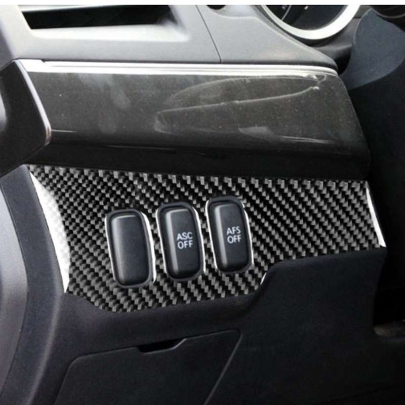 Car Carbon Fiber Dimming Control Panel Decorative Sticker for Mitsubishi Lancer EVO 2008-2015, Left