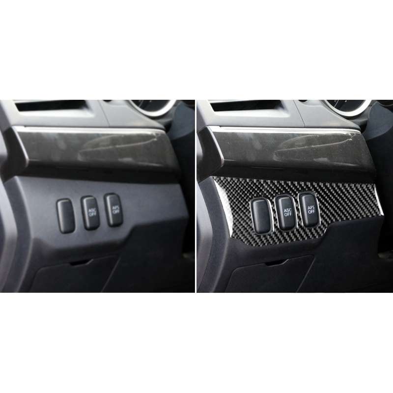 Car Carbon Fiber Dimming Control Panel Decorative Sticker for Mitsubishi Lancer EVO 2008-2015, Left