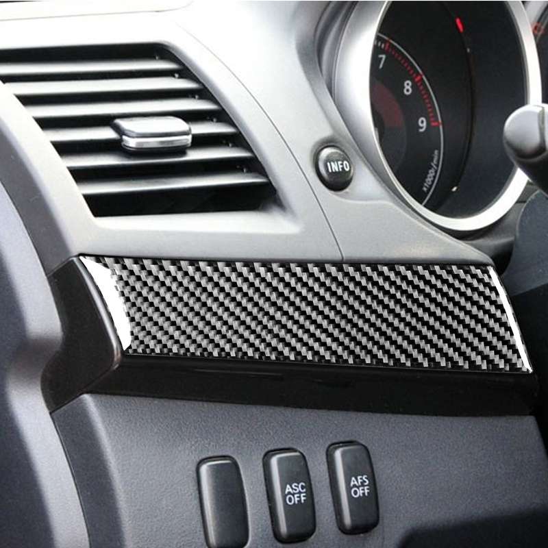 2 PCS Car Carbon Fiber Driver Dashboard Panel Decorative Sticker for Mitsubishi Lancer EVO 2008-2015