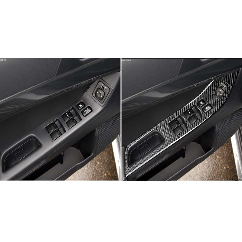 6 PCS Car Carbon Fiber Glass Lift Panel Decorative Sticker for Mitsubishi Lancer EVO 2008-2015, Righ