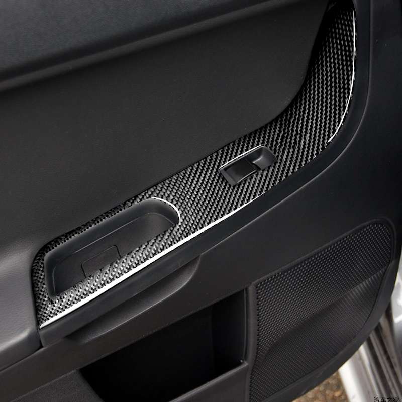 6 PCS Car Carbon Fiber Glass Lift Panel Decorative Sticker for Mitsubishi Lancer EVO 2008-2015, Righ